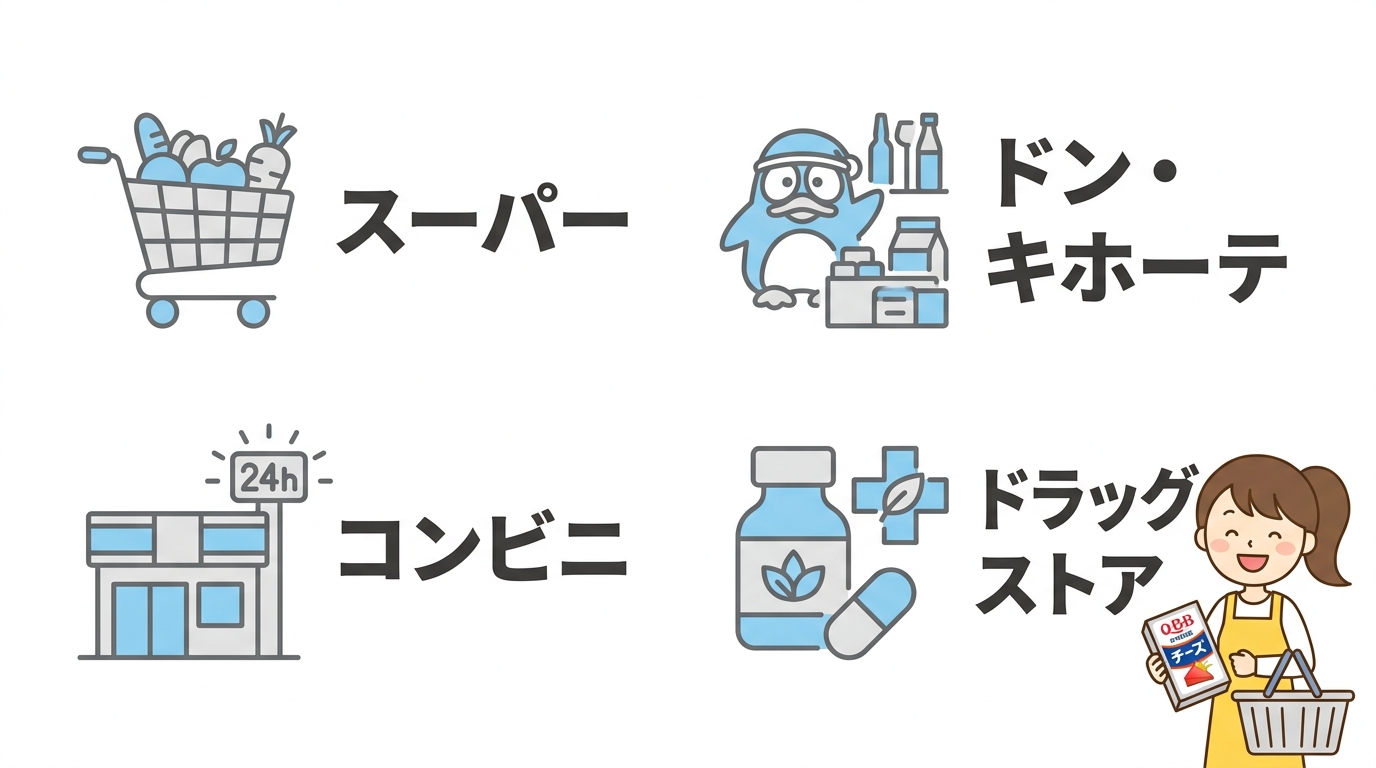 QBBチーズはどこで売ってる?主な販売店