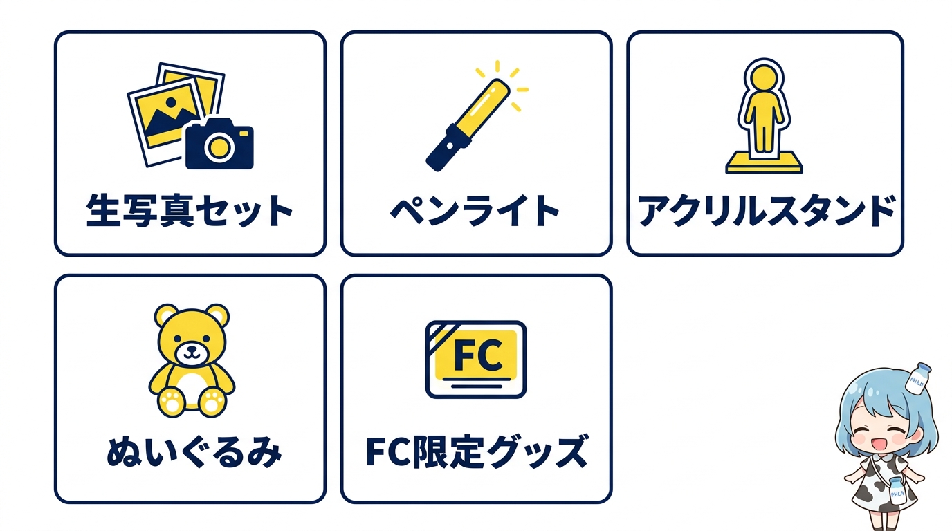 公式サイト「スタダ便」で買える主要アイテム