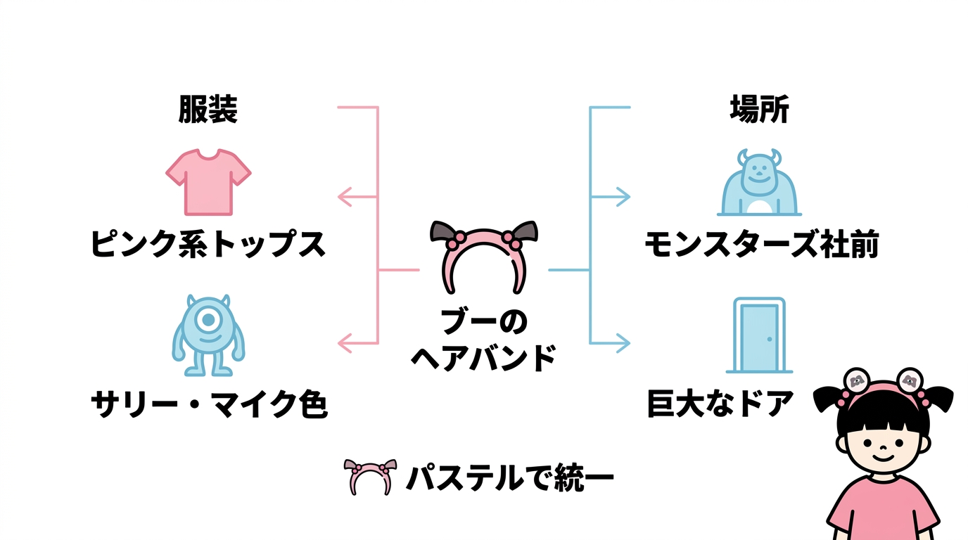 ブーのヘアバンドに合うコーデと撮影スポット
